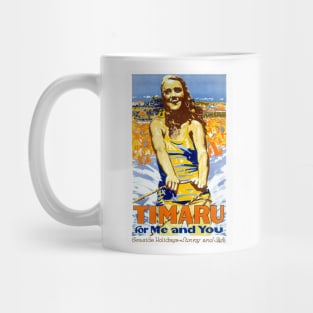 Timaru for me and you Vintage Poster 1935 Mug